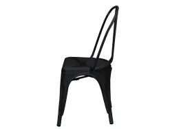 Chaise paperflow urban indoor/outdoor acier galvanise laque mat 865x450x520mm coloris noir