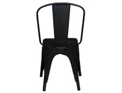 Chaise paperflow urban indoor/outdoor acier galvanise laque mat 865x450x520mm coloris noir