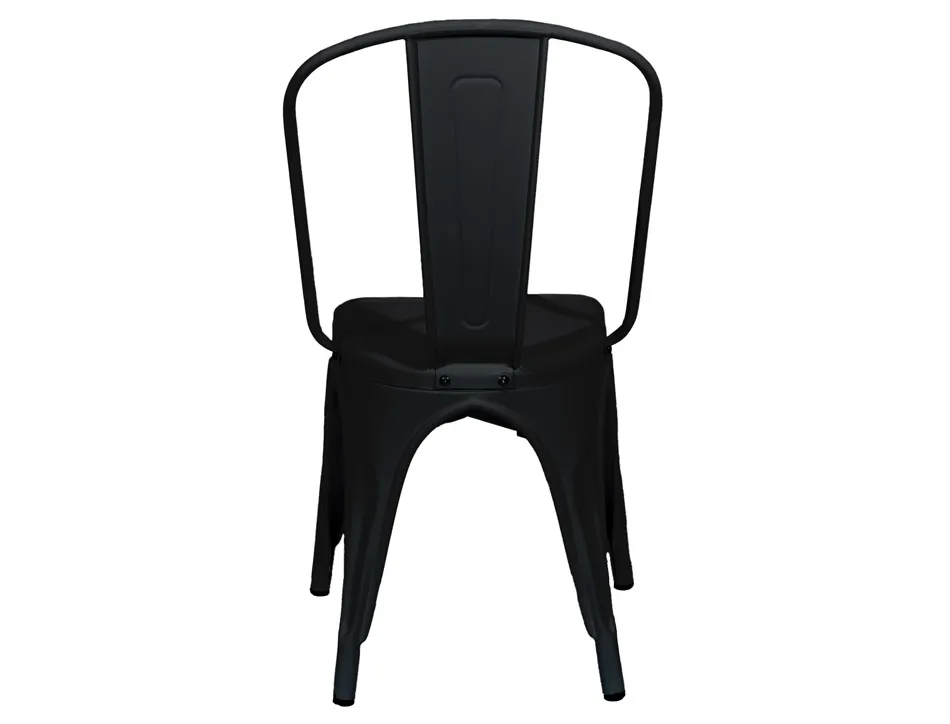 Chaise paperflow urban indoor/outdoor acier galvanise laque mat 865x450x520mm coloris noir