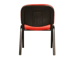 Chaise q-connect connect empilable 4 pieds poids maximum supporté 100kg 91x49x44cm coloris rouge 5.3kg