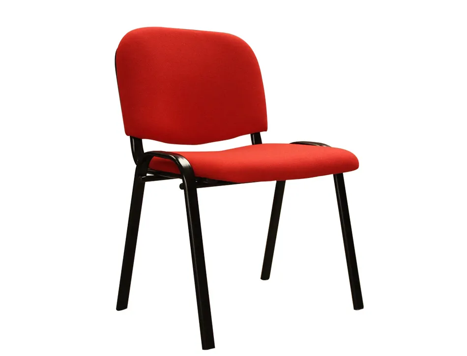 Chaise q-connect connect empilable 4 pieds poids maximum supporté 100kg 91x49x44cm coloris rouge 5.3kg