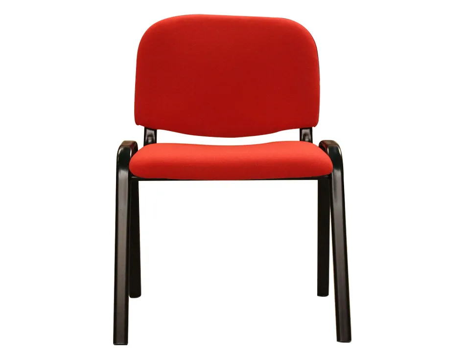 Chaise q-connect connect empilable 4 pieds poids maximum supporté 100kg 91x49x44cm coloris rouge 5.3kg