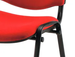 Chaise q-connect connect empilable 4 pieds poids maximum supporté 100kg 91x49x44cm coloris rouge 5.3kg