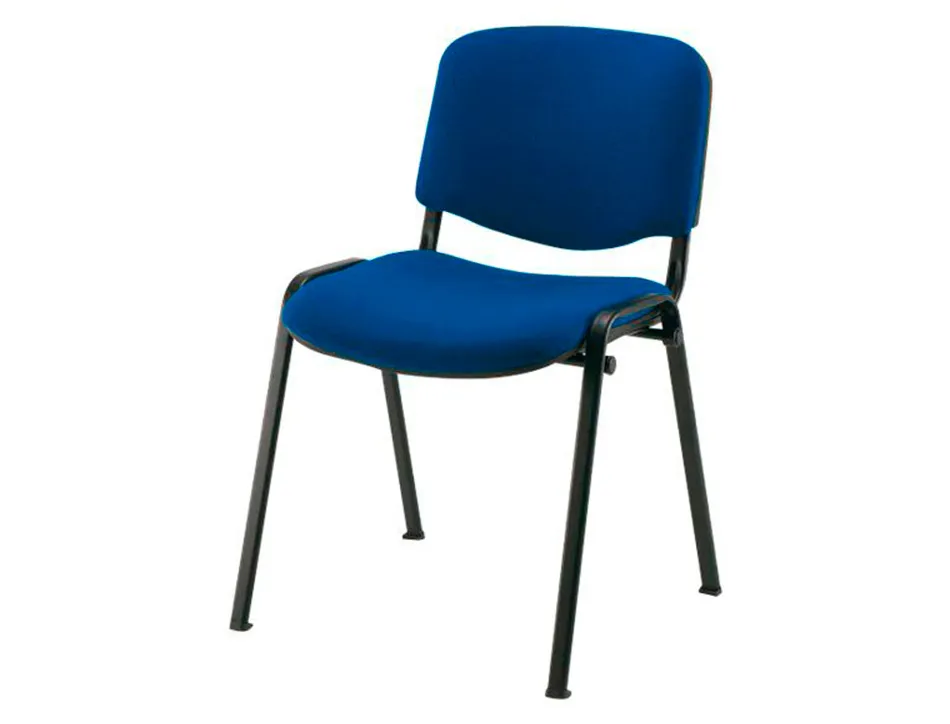 Chaise q-connect connect empilable 4 pieds poids maximum supporté 100kg 91x49x44cm coloris bleu 5.3kg