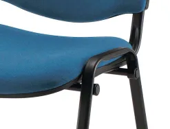 Chaise q-connect connect empilable 4 pieds poids maximum supporté 100kg 91x49x44cm coloris bleu 5.3kg