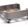 Chariot durable poubelle durabin capacite 90l rpp 4 roulettes pivotantes coloris graphite