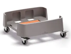 Chariot durable poubelle durabin capacite 90l rpp 4 roulettes pivotantes coloris graphite