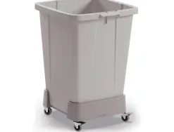 Chariot durable poubelle durabin capacite 90l rpp 4 roulettes pivotantes coloris graphite