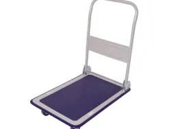 Chariot pliant 4 roues dossier rabattable plateforme tapis antidérapant charge maximale 150kg 9.1kg