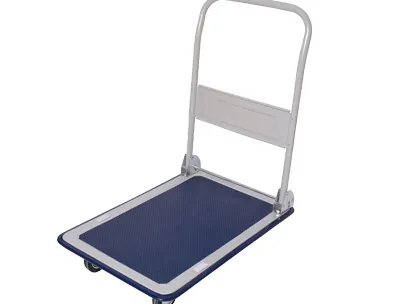 Chariot pliant 4 roues dossier rabattable plateforme tapis antidérapant charge maximale 300kg 16.2kg