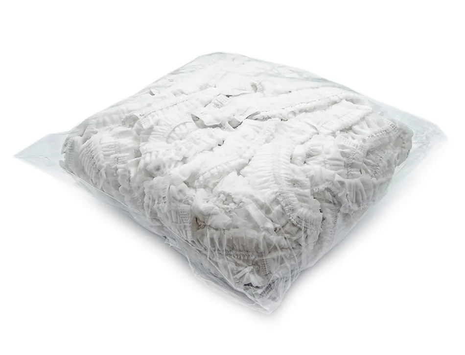 Charlotte a clip coldis blanche polypropylene non tisse boite de 100 unites