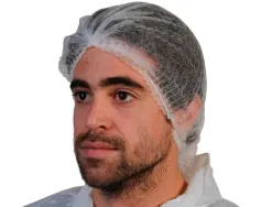Charlotte a clip coldis blanche polypropylene non tisse boite de 100 unites