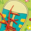 Chaussures a nouer andreu toys support en bois 30x22 cm