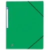 Chemise à élastique oxford simple top file carte lustrée 5/10e 390g étiquette sur la tranche vert 1 unidad