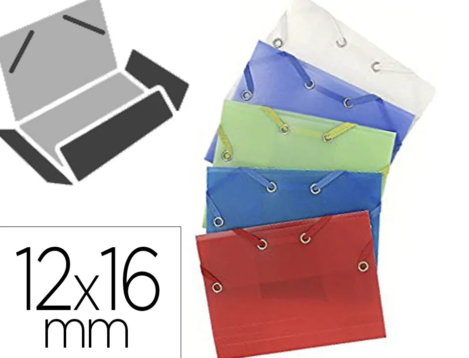 Chemise à rabat exacompta crystal a6 12x16cm polypropylène coloris assortis