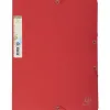 Chemise 3 rabats exacompta forever a4 carte recyclee 380gr fermeture elastique coloris rouge
