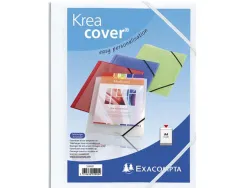 Chemise 3 rabats exacompta krea cover a4 couverture personnalisable pp opaque coloris blanc
