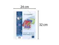 Chemise 3 rabats exacompta krea cover a4 couverture personnalisable pp opaque coloris blanc
