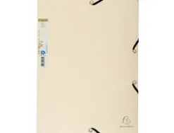 Chemise 3 rabats exacompta forever carte recyclée 380g format a4 24x32cm étiquette dos élastique lot 25 unités assorties