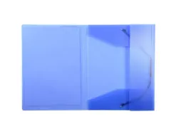 Chemise 3 rabats exacompta krea cover a4 couverture personnalisable pp transparent coloris bleu
