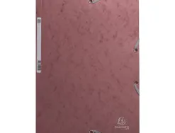 Chemise 3 rabats exacompta skandi a4 carte lustree 400gr fermeture elastique coloris vieux rose