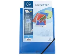 Chemise 3 rabats exacompta krea cover a4 couverture personnalisable pp transparent coloris assortis
