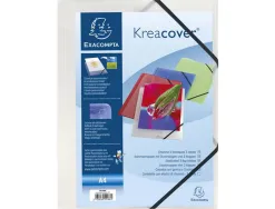 Chemise 3 rabats exacompta krea cover a4 couverture personnalisable pp transparent coloris assortis