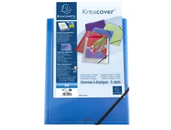 Chemise 3 rabats exacompta krea cover a4 couverture personnalisable pp transparent coloris assortis