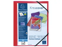 Chemise 3 rabats exacompta krea cover a4 couverture personnalisable pp transparent coloris assortis