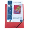 Chemise 3 rabats exacompta krea cover a4 couverture personnalisable pp transparent coloris rouge