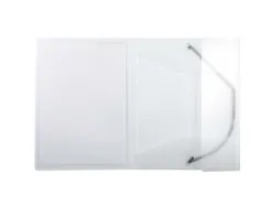 Chemise 3 rabats exacompta krea cover a4 couverture personnalisable pp transparent coloris blanc