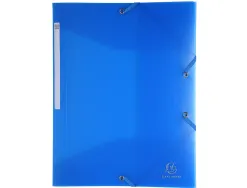 Chemise 3 rabats exacompta a4 pp chromaline 5/10e translucide fermeture elastique coloris assortis