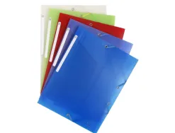 Chemise 3 rabats exacompta a4 pp chromaline 5/10e translucide fermeture elastique coloris assortis
