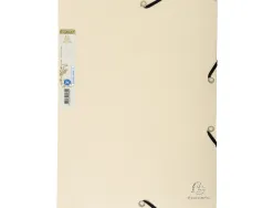 Chemise 3 rabats exacompta forever a4 carte recyclee 380gr fermeture elastique coloris sable
