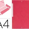 Chemise 3 rabats exacompta maxi capacity carte lustrée 5/10e format a4 24x32cm dos 35mm élastique coloris rouge