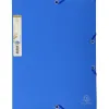 Chemise 3 rabats exacompta forever a4 carte recyclee 380gr fermeture elastique coloris bleu france