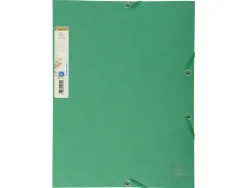 Chemise 3 rabats exacompta forever a4 carte recyclee 380gr fermeture elastique coloris vert