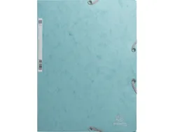 Chemise 3 rabats exacompta skandi a4 carte lustree 400gr fermeture elastique coloris bleu givre