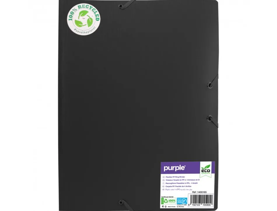 Chemise 3 rabats office plast polypro recycle coloris noir