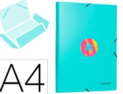 Chemise antartik a4+ elastique3 rabats carton remborde trending topic 2020 coloris turquoise