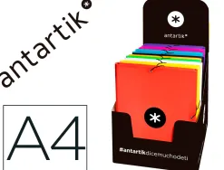 Chemise antartik a4 élastique 3 rabats carton rembordé coloris assortis