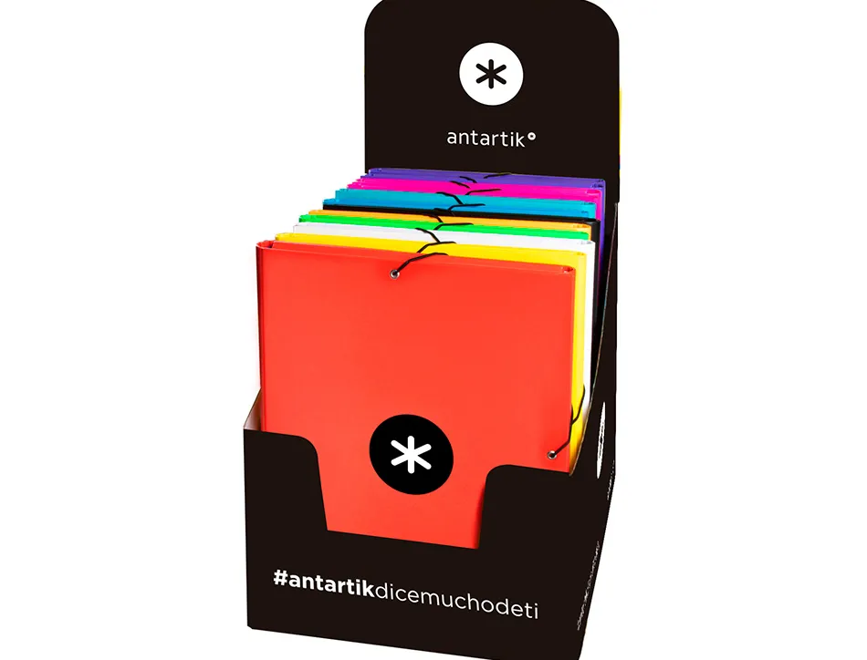 Chemise antartik a4 élastique 3 rabats carton rembordé coloris assortis