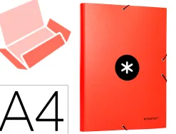 Chemise antartik carton remborde a4+ 3 rabats elastique coloris rouge