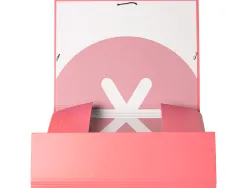 Chemise antartik carton remborde a4+ 3 rabats elastique coloris corail
