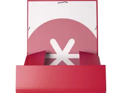 Chemise antartik carton remborde a4+ 3 rabats elastique coloris framboise