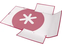Chemise antartik carton remborde a4+ 3 rabats elastique coloris framboise