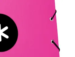 Chemise antartik carton remborde a4+ 3 rabats elastique coloris rose