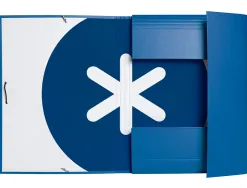 Chemise antartik carton remborde a4+ 3 rabats elastique coloris bleu marine