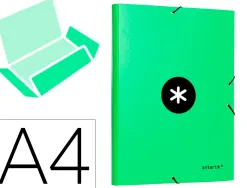 Chemise antartik carton remborde a4+ 3 rabats elastique coloris vert
