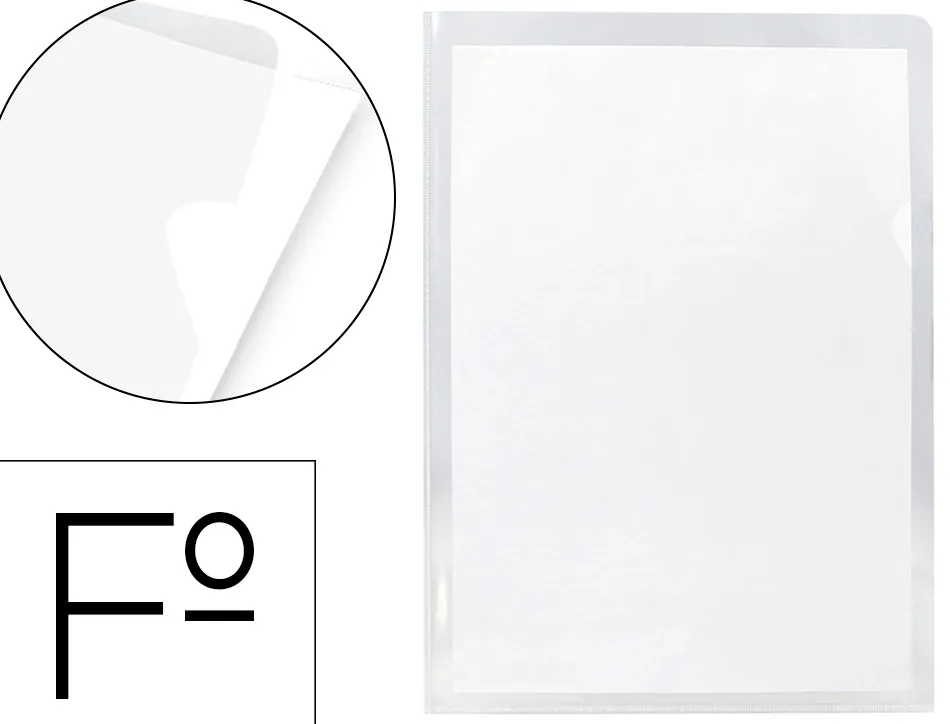 Chemise avec onglet q-connect 180mc coloris transparent